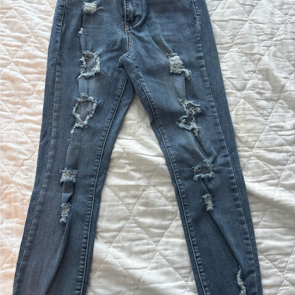 Bluenotes Ripped Blue Skinny Jeans
